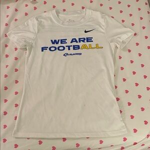 Nike White T-Shirt with Blue and Yellow Football Graphic